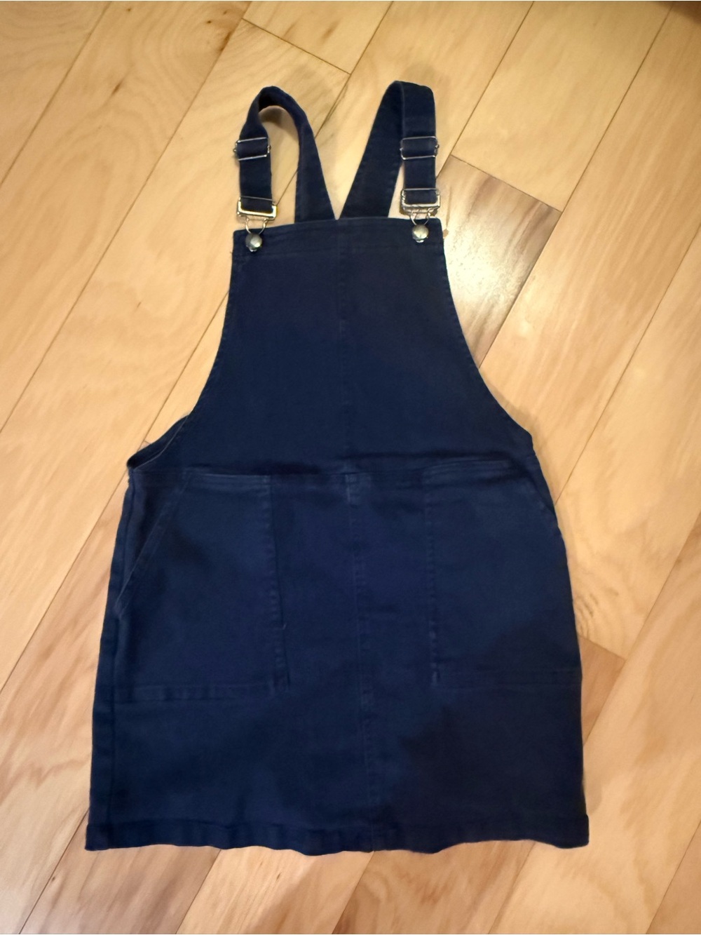 Navy Denim Overall Pinafore Dress